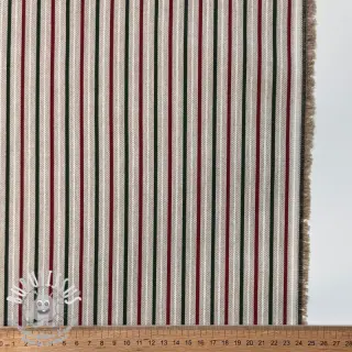Tissu déco Linenlook Little Xmas stripe
