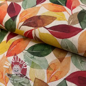 Tissu déco Linenlook Falling leaf dance digital print