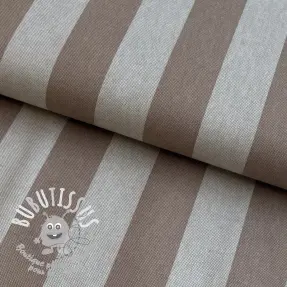 Tissu déco Linenlook Joyful basic stripe taupe