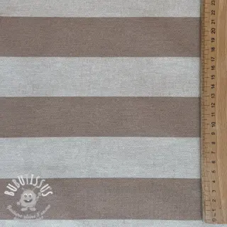 Tissu déco Linenlook Joyful basic stripe taupe