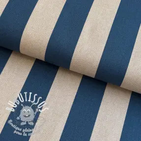 Tissu déco Linenlook Joyful basic stripe denim