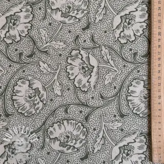Tissu déco Linenlook Bloomy art craft army