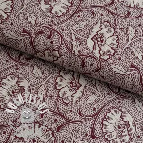 Tissu déco Linenlook Bloomy art craft wine