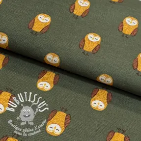 Tissu déco premium Night owl nap army