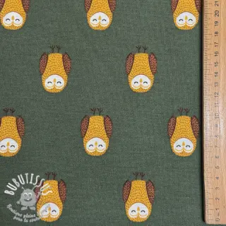Tissu déco premium Night owl nap army