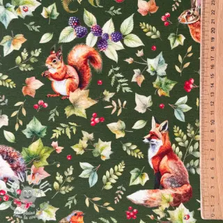 Tissu déco premium Animal forest dream army digital print