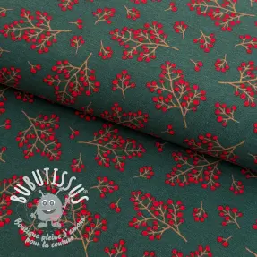 Tissu déco premium Winter berry bloom