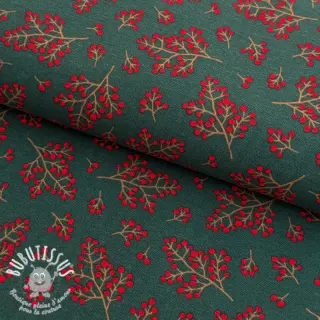 Tissu déco premium Winter berry bloom