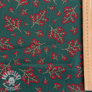 Tissu déco premium Winter berry bloom