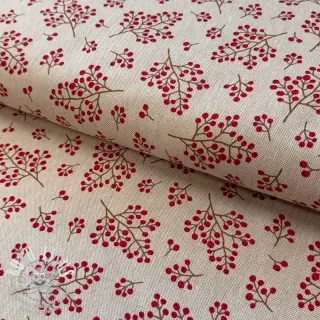 Tissu déco Linenlook Winter berry bloom