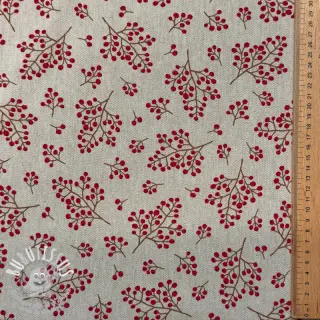 Tissu déco Linenlook Winter berry bloom