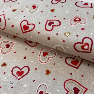 Tissu déco Linenlook Sweet heart joy