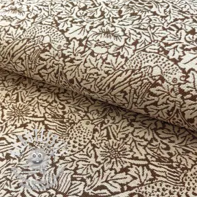 Tissu déco GOBELIN premium Anemone art craft brown