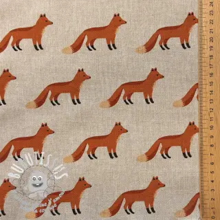Tissu déco Linenlook Fox parade line