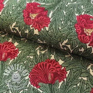 Tissu déco GOBELIN premium Poppy art craft beige