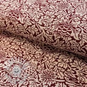 Tissu déco GOBELIN premium Anemone art craft wine