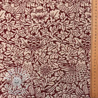 Tissu déco GOBELIN premium Anemone art craft wine