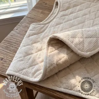 Tissu velours cotelé QUILT sand