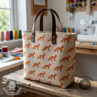 Tissu déco Linenlook Fox parade line