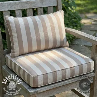 Tissu déco Linenlook Joyful basic stripe taupe