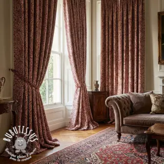 Tissu déco GOBELIN premium Anemone art craft wine