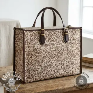 Tissu déco GOBELIN premium Anemone art craft brown