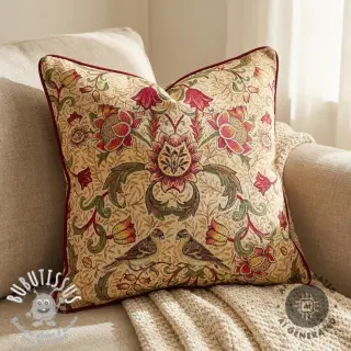 Tissu déco GOBELIN premium Ornate art craft beige