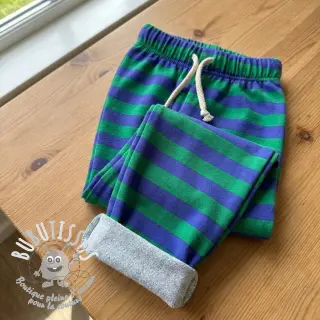 Sweat Stripes by JENNIFER BOURON blue green ORGANIC