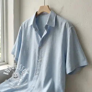 Viscose lin WASHED light blue