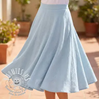 Viscose lin WASHED light blue