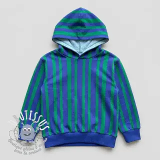 Sweat Stripes by JENNIFER BOURON blue green ORGANIC