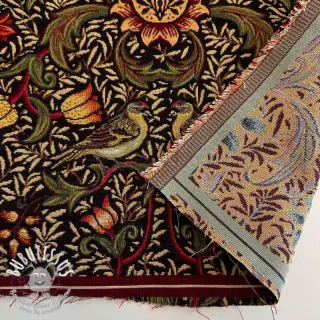 Tissu déco GOBELIN premium Graceful art craft black PANEL