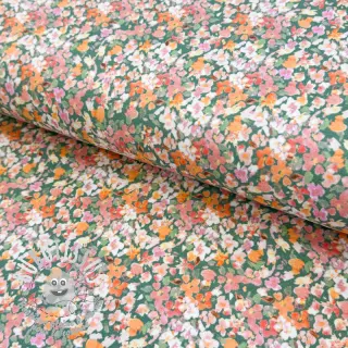 Jersey Tossed small flowers sage digital print