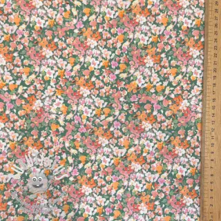 Jersey Tossed small flowers sage digital print