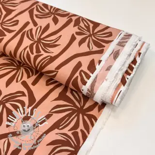 Viscose RADIANCE Palmtrees peach