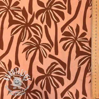 Viscose RADIANCE Palmtrees peach