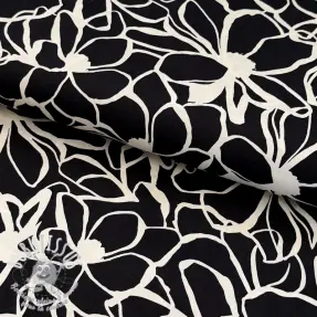 Tissu coton SATIN Magnolia NERIDA HANSEN black