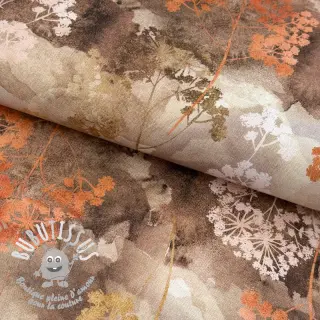 Tissu déco Flowers toffee digital print