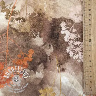 Tissu déco Flowers toffee digital print