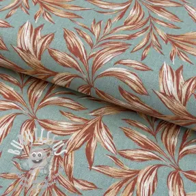Lin avec viscose WASHED Leaves old green