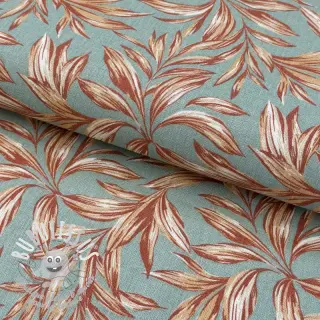 Lin avec viscose WASHED Leaves old green