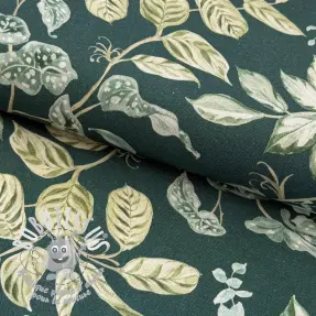 Tissu déco Plants dark green digital print