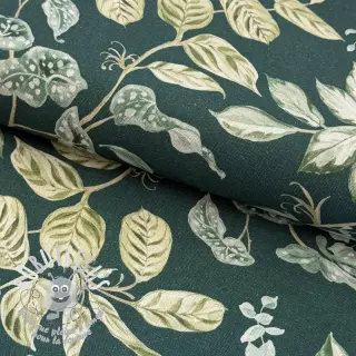 Tissu déco Plants dark green digital print