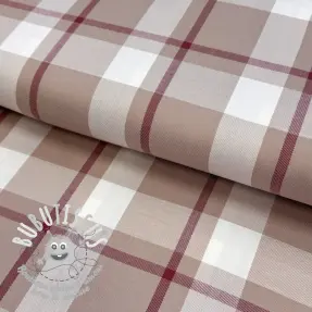 Viscose YARN DYED Check beige