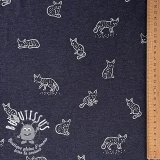 Jersey Hidden foxie indigo melange