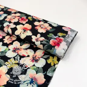 Viscose RADIANCE Manuela black digital print