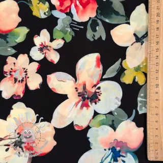 Viscose RADIANCE Manuela black digital print