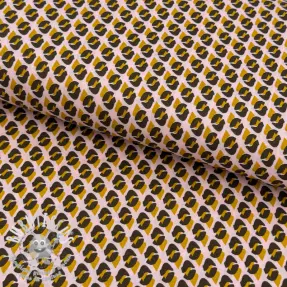 Tissu coton Graphic dots light rose