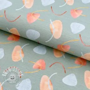 Jersey Shapes sage digital print