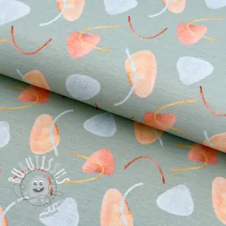 Jersey Shapes sage digital print